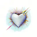 Kintsugi heart tattoo design idea