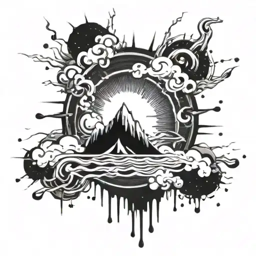 Well, the rain exploded with a mighty crash As we fell into the sun And the first one said to the second one there "I ho tattoo design idea