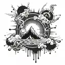 Well, the rain exploded with a mighty crash As we fell into the sun And the first one said to the second one there "I ho tattoo design idea