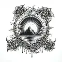Well, the rain exploded with a mighty crash As we fell into the sun And the first one said to the second one there "I ho tattoo design idea