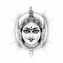 Lord Krishna  tattoo design idea