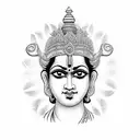 Lord Krishna  tattoo design idea