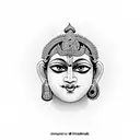 Lord Krishna  tattoo design idea