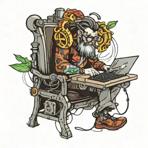 programmer coding tattoo design idea