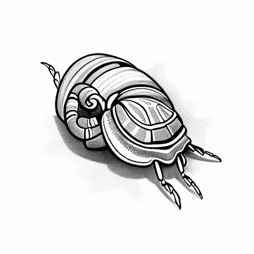 hermit crab tattoo design idea