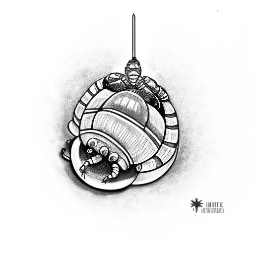 hermit crab tattoo design idea