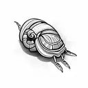 hermit crab tattoo design idea