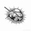 hermit crab tattoo design idea
