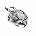 hermit crab tattoo design idea