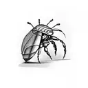 hermit crab tattoo design idea