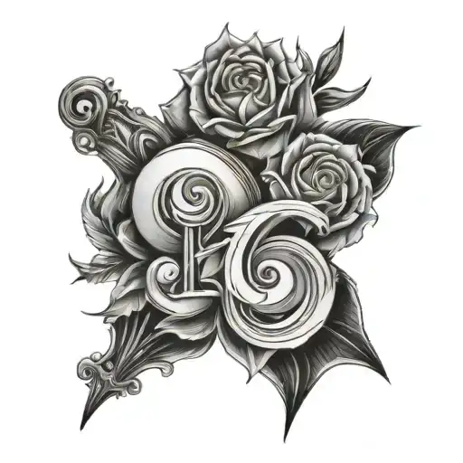 Number 1996 tattoo design idea