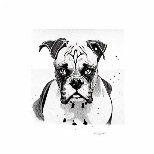 boxer and water  tattoo design idea