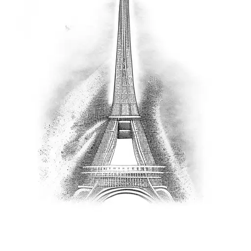 torre eiffel tattoo design idea