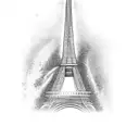 torre eiffel tattoo design idea
