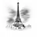 torre eiffel tattoo design idea