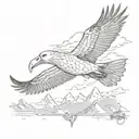 albatross flying towards horizon zero dawn tattoo design idea