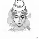 Japanese knife, orange, chef's hat, pan, salt tattoo design idea