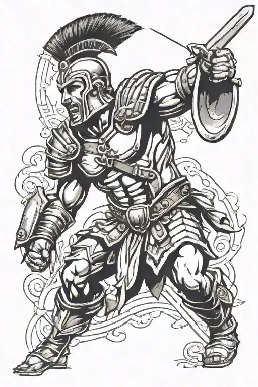 Gladiator Spartacus tattoo design idea