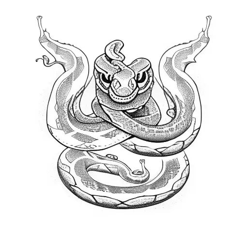 A stack of books with a snake slithering through them tattoo design idea