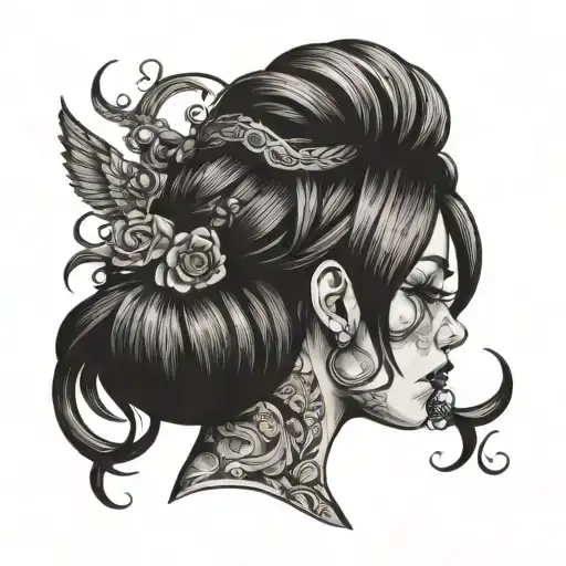 hair stylist  tattoo design idea