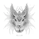 A mesmerizing Hmong-inspired hourglass with intricate dotwork tattoo design idea