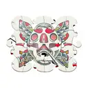 Jigsaw puzzle including  tattoo design idea