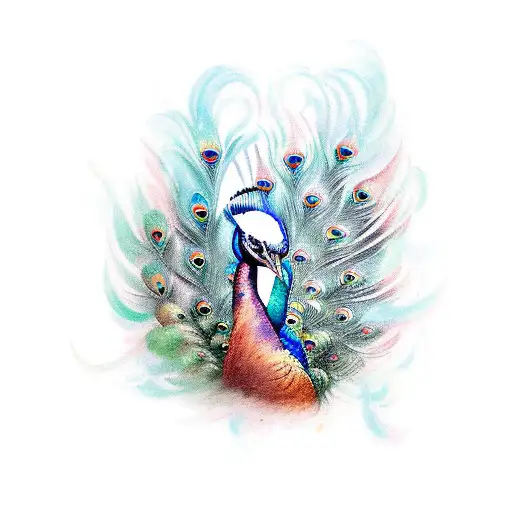 Peacock tattoo design idea