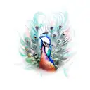 Peacock tattoo design idea
