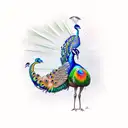 Peacock tattoo design idea