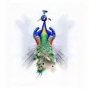 Peacock tattoo design idea