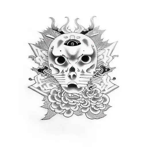 suicidal goth girl tattoo design idea