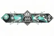 darth vader under the ocean tattoo design idea