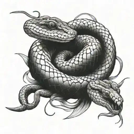 realistic snake eating it's own tail armband tattoo   tattoo design idea
