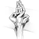prayer hands tattoo design idea