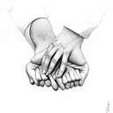 prayer hands tattoo design idea