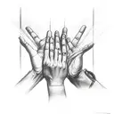 prayer hands tattoo design idea