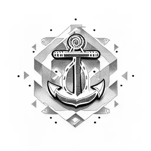 Anchor with Carpe Vitam in Morse code around the center tattoo design idea