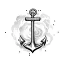 Anchor with Carpe Vitam in Morse code armband tattoo design idea