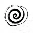 spiral shell tattoo design idea