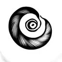 spiral shell tattoo design idea
