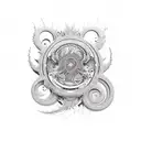 spiral shell tattoo design idea