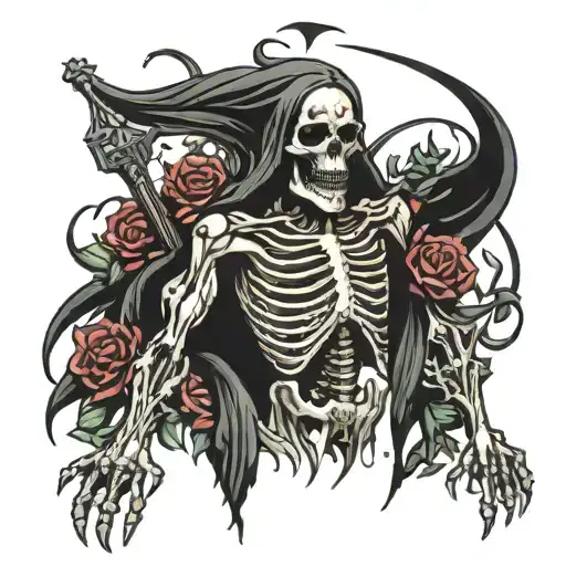 holy death tattoo design idea