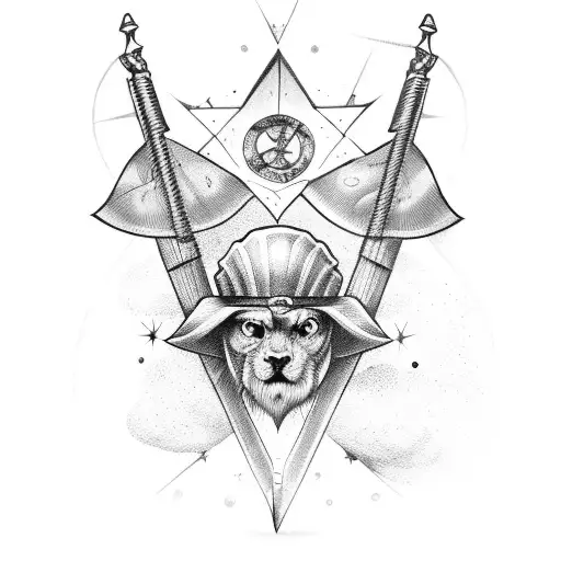 Semper Fratelli with nautical stars tattoo design idea