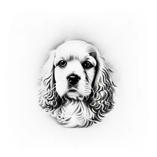 cocker spaniel, dexter tattoo design idea