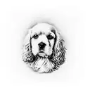 cocker spaniel, dexter tattoo design idea