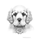 cocker spaniel, dexter tattoo design idea