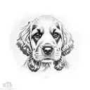 cocker spaniel, dexter tattoo design idea