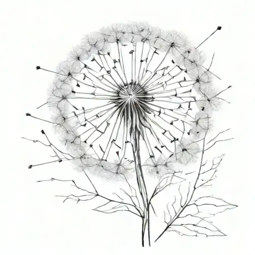 dandelion  tattoo design idea
