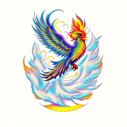 Incorporating sobriety date into a phoenix design tattoo design idea