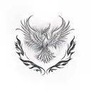 Incorporating sobriety date into a phoenix design tattoo design idea